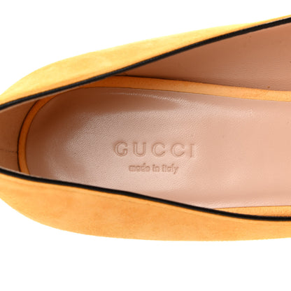Gucci Kid Scamosciato GG Marmont Fringe 50mm Loafer Pumps 39.5 Crystal Copper 7 of 8