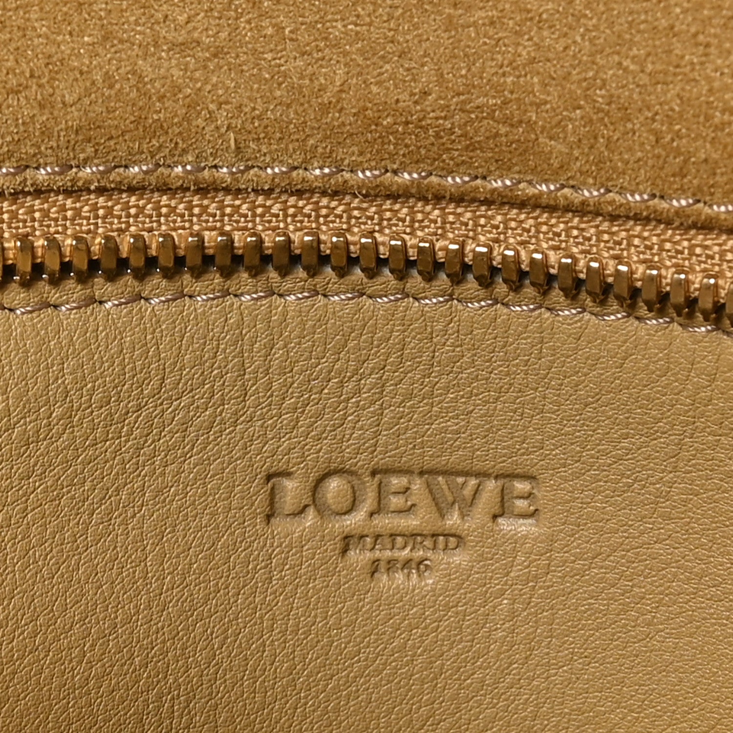 Loewe Suede Calfskin Amazona 36 Gold Brown 6 of 9