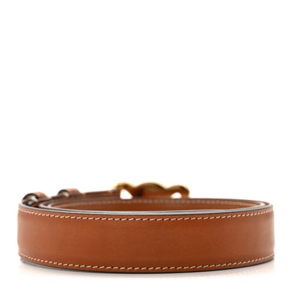 Celine Box Calfskin Medium 25mm Triomphe Belt 80 32 Tan 2 of 6