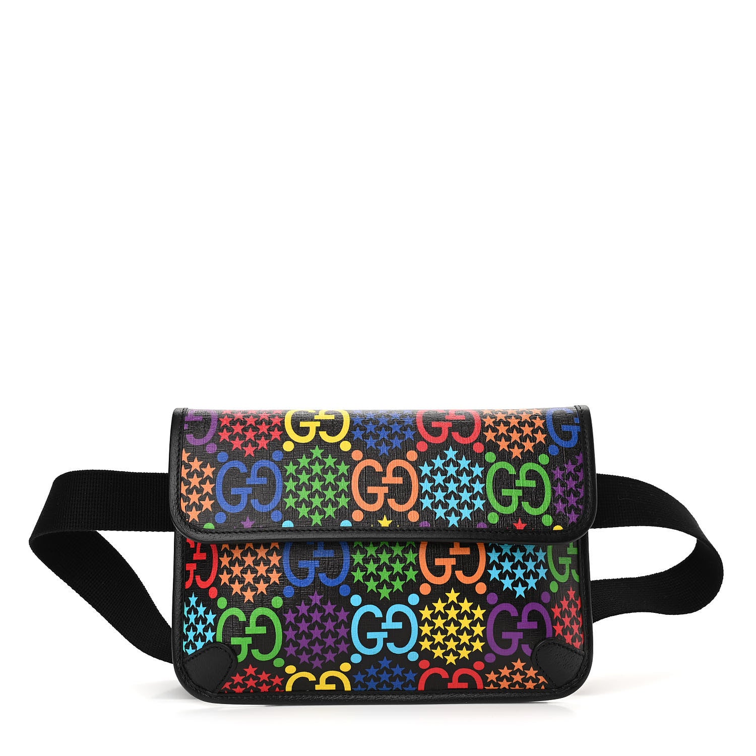 Gucci GG Supreme Monogram Psychedelic Slim Belt Bag Black 1 of 10