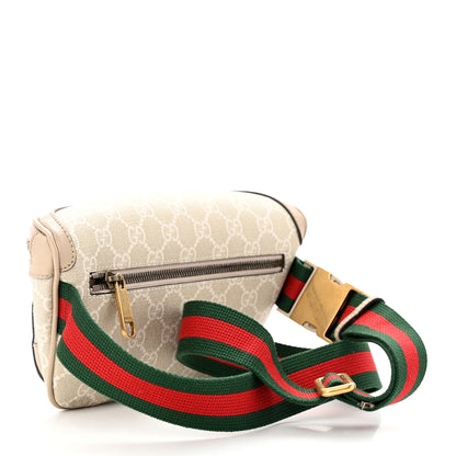 Gucci GG Supreme Monogram Textured Calfskin Web Retro Interlocking G Belt Bag Beige Mystic White Oatmeal 3 of 11