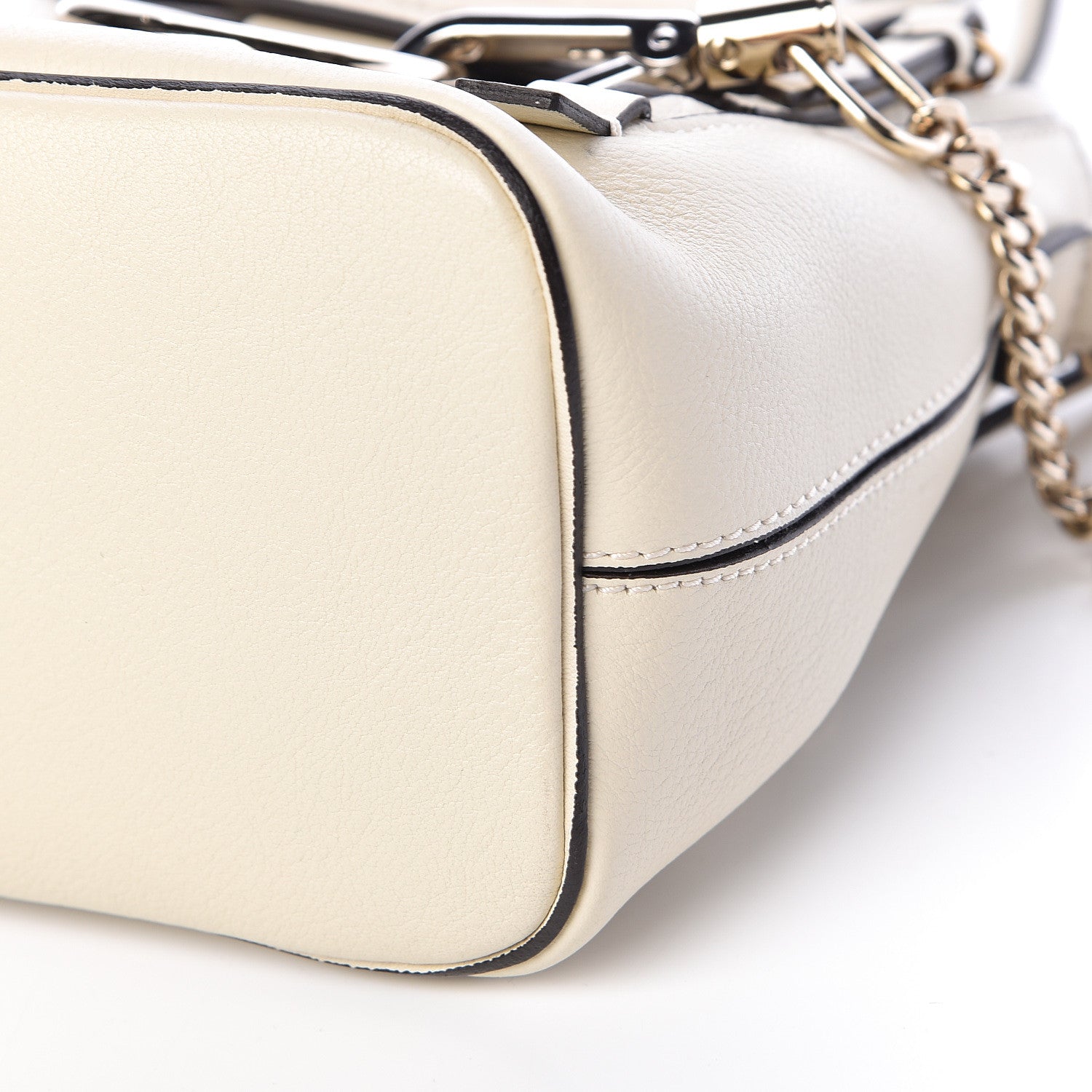 Chloe Suede Calfskin Mini Faye Backpack Off White 9 of 9
