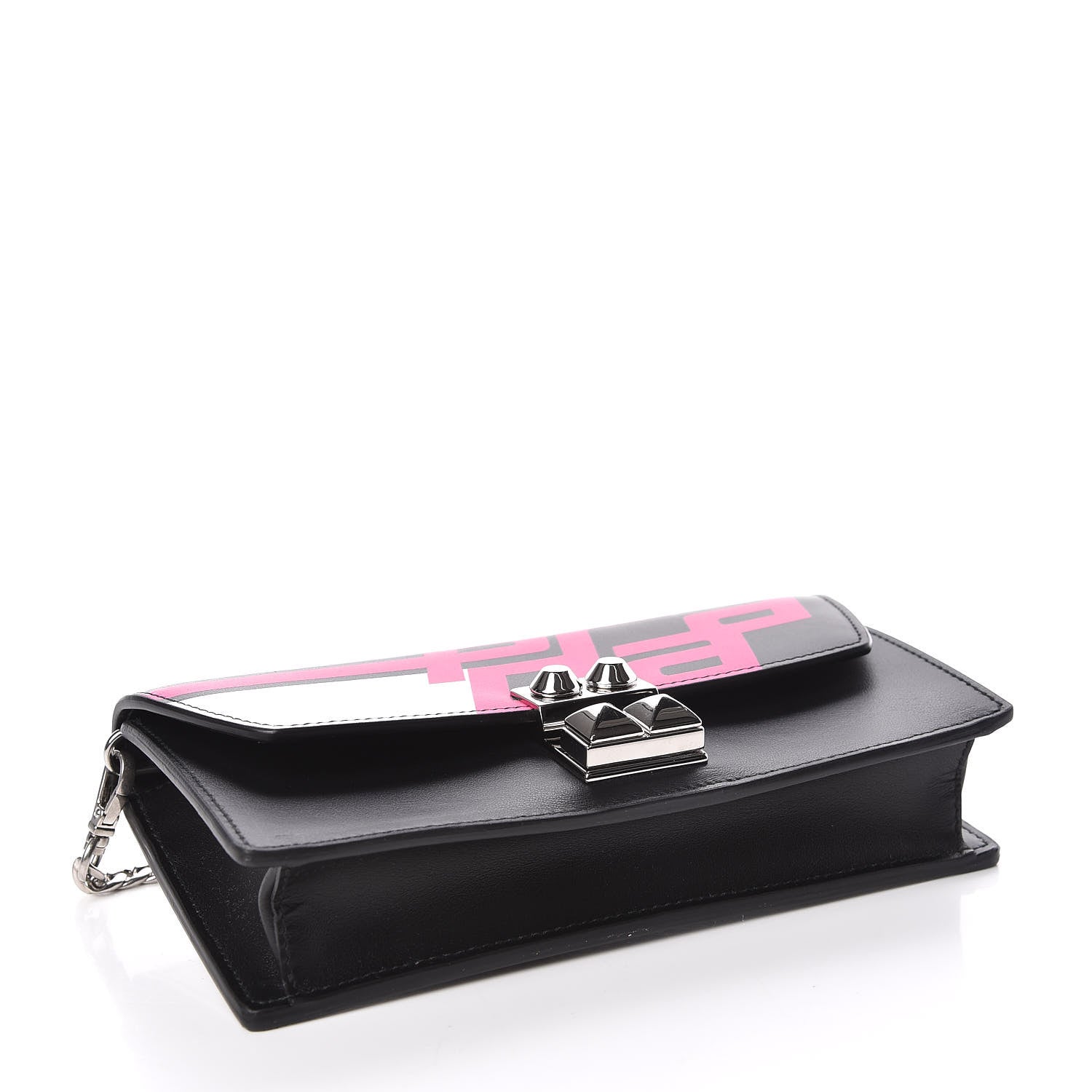 Prada City Calfskin Racing Logo Mini Elektra Crossbody Bag Fuxia Black 4 of 10