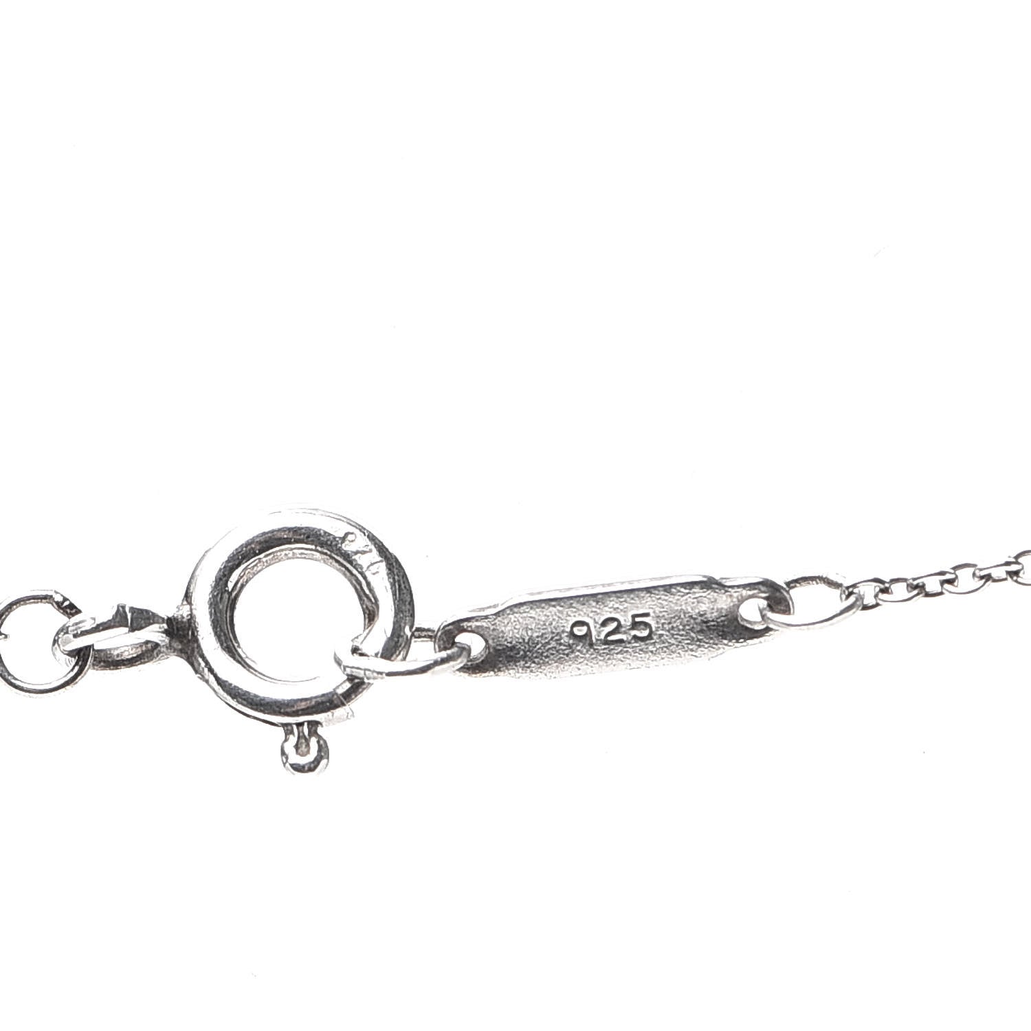 Tiffany Sterling Silver Medium Atlas Open Pendant Necklace 5 of 6