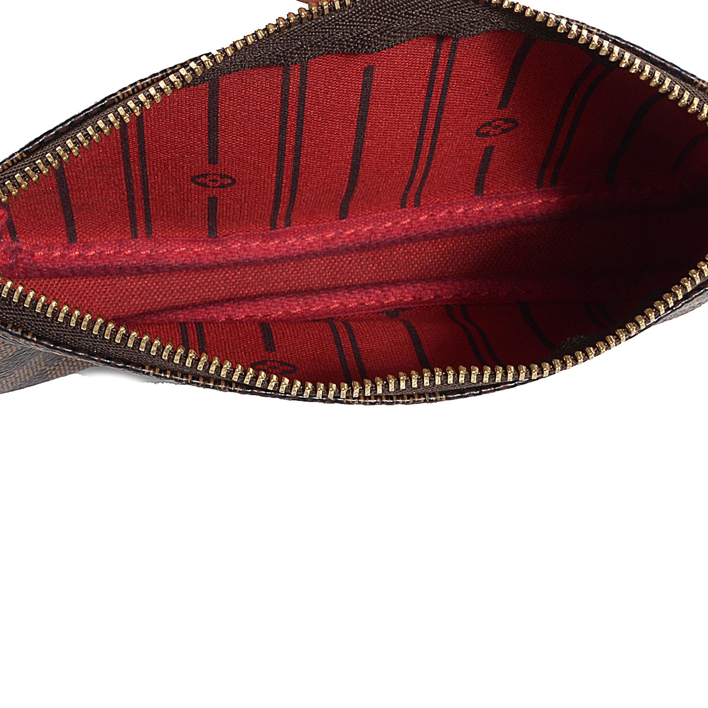 Damier Ebene Complice Trunks and Bags Mini Pochette Accessories Red