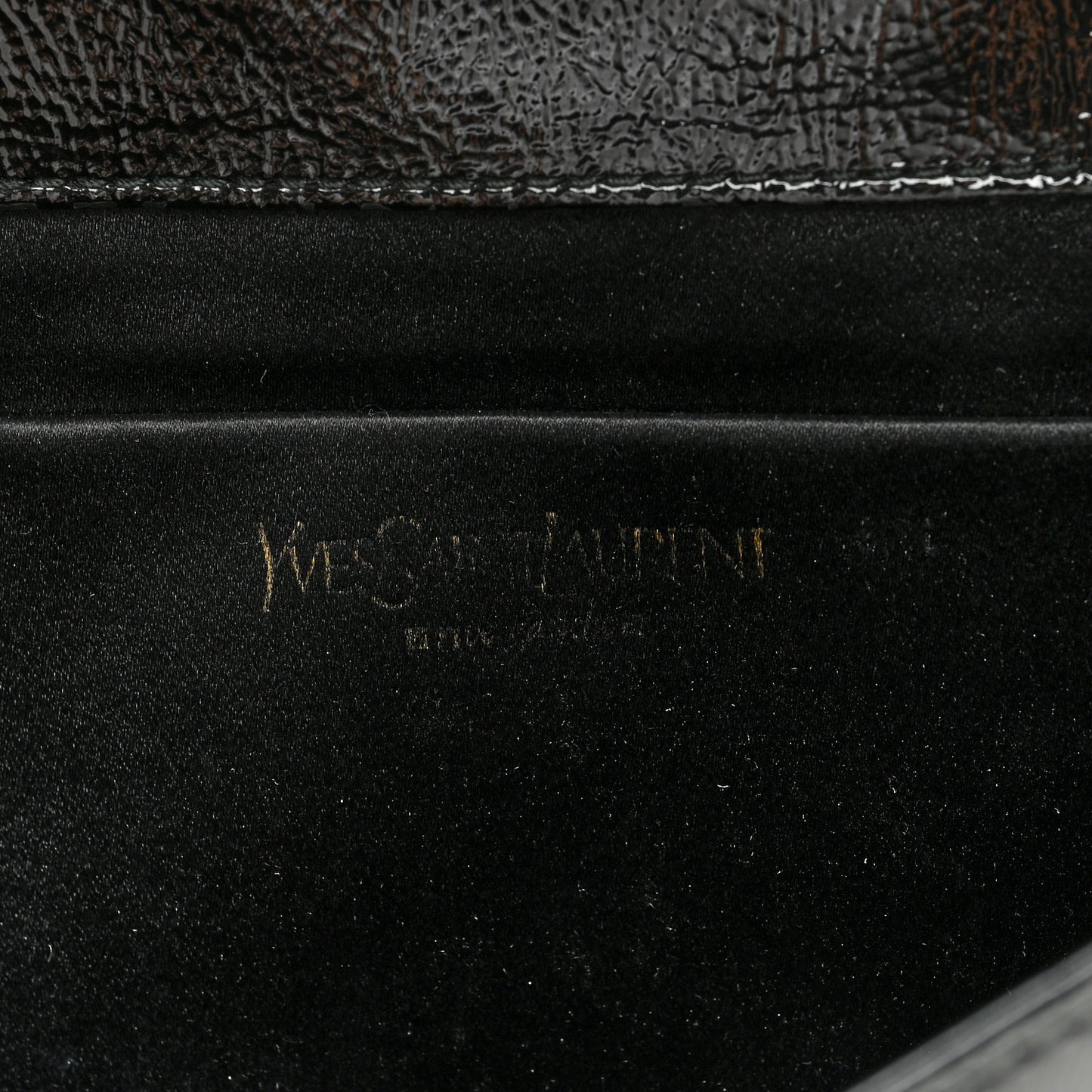 Textured Patent Monogram Large Belle De Jour Clutch Black
