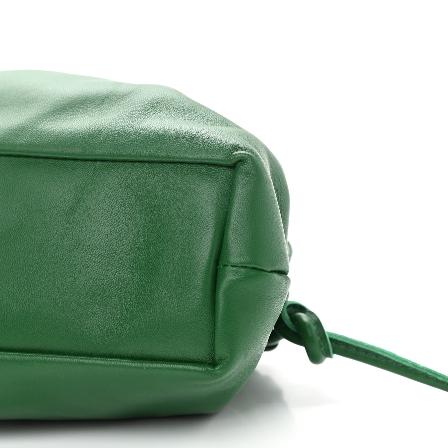Lambskin Mini Cloud Clutch Green