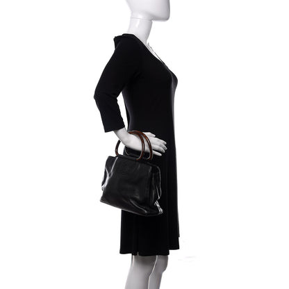 Chanel Caviar Wood Handle Handbag Black 2 of 12