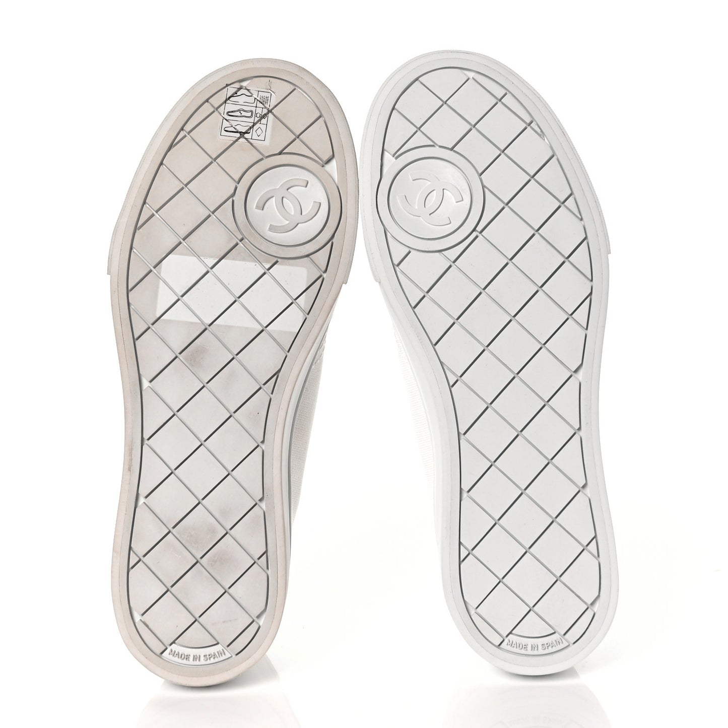 Fabric Low Top Sneakers 36 White
