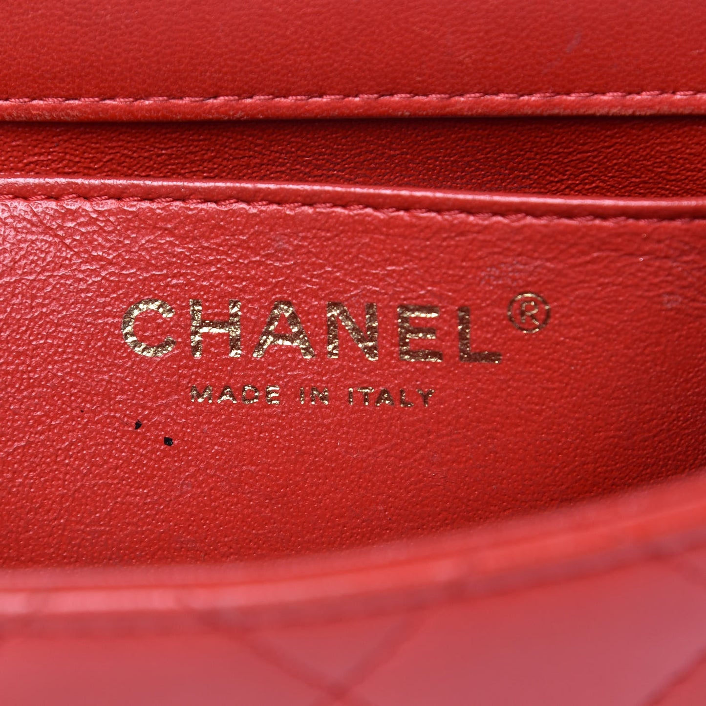 Lambskin Quilted Extra Mini V For Victory Flap Red