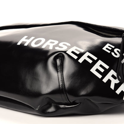 Burberry Coated Canvas Horseferry Print Extra Large Bum Bag Black 7 of 9