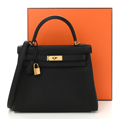 Hermes Togo Kelly Retourne 28 Black 11 of 11