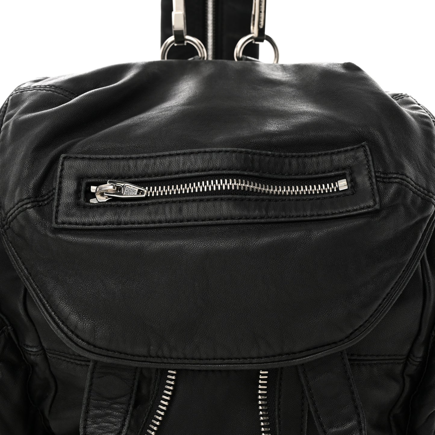 Lambskin Marti Backpack Bag Washed Black Rhodium Hardware