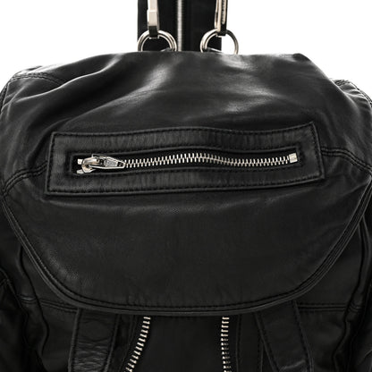 Alexander Wang Lambskin Marti Backpack Bag Washed Black Rhodium Hardware 7 of 13