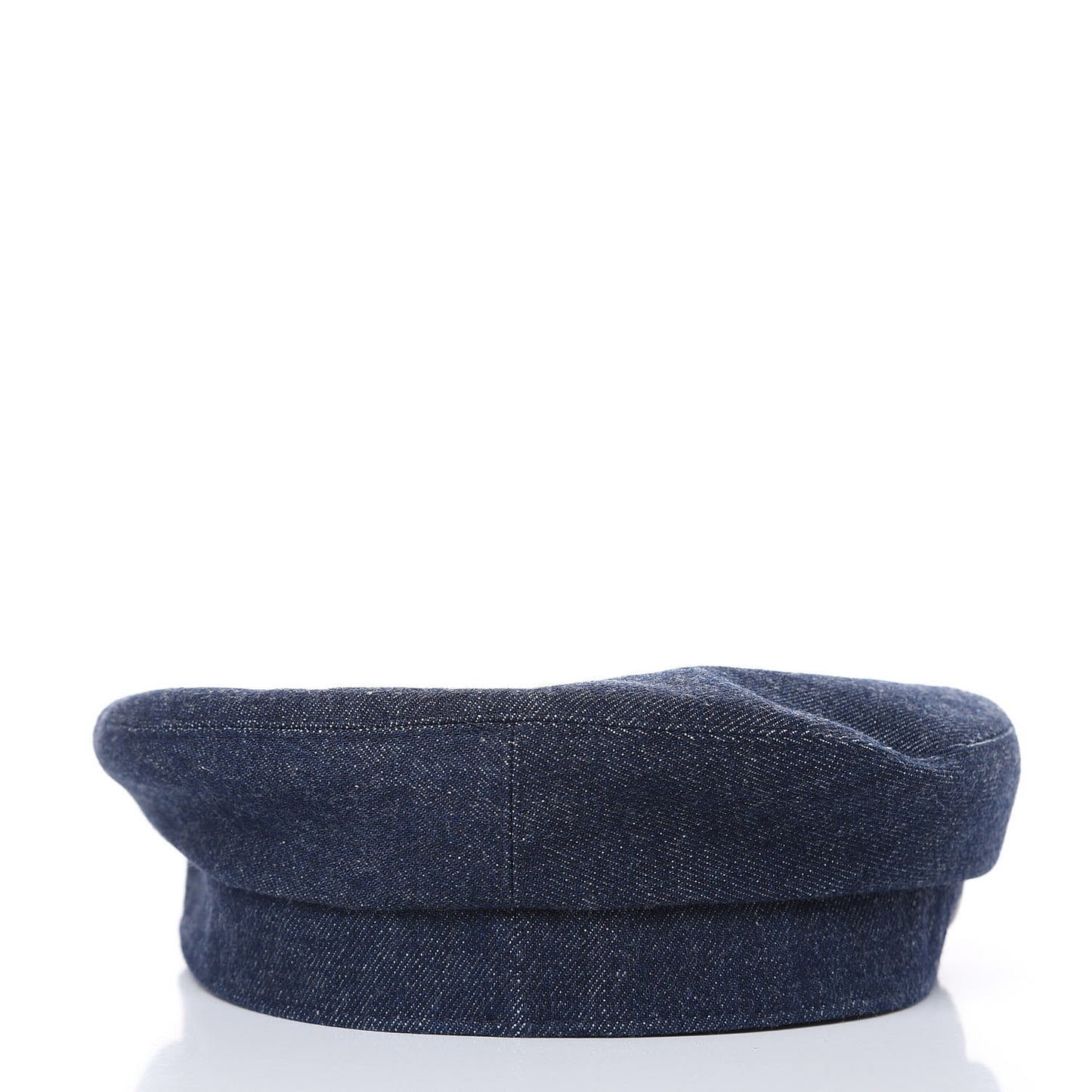 Denim Cotton Lambskin Womens Vauban Cap 59 Bleu Indigo Marine
