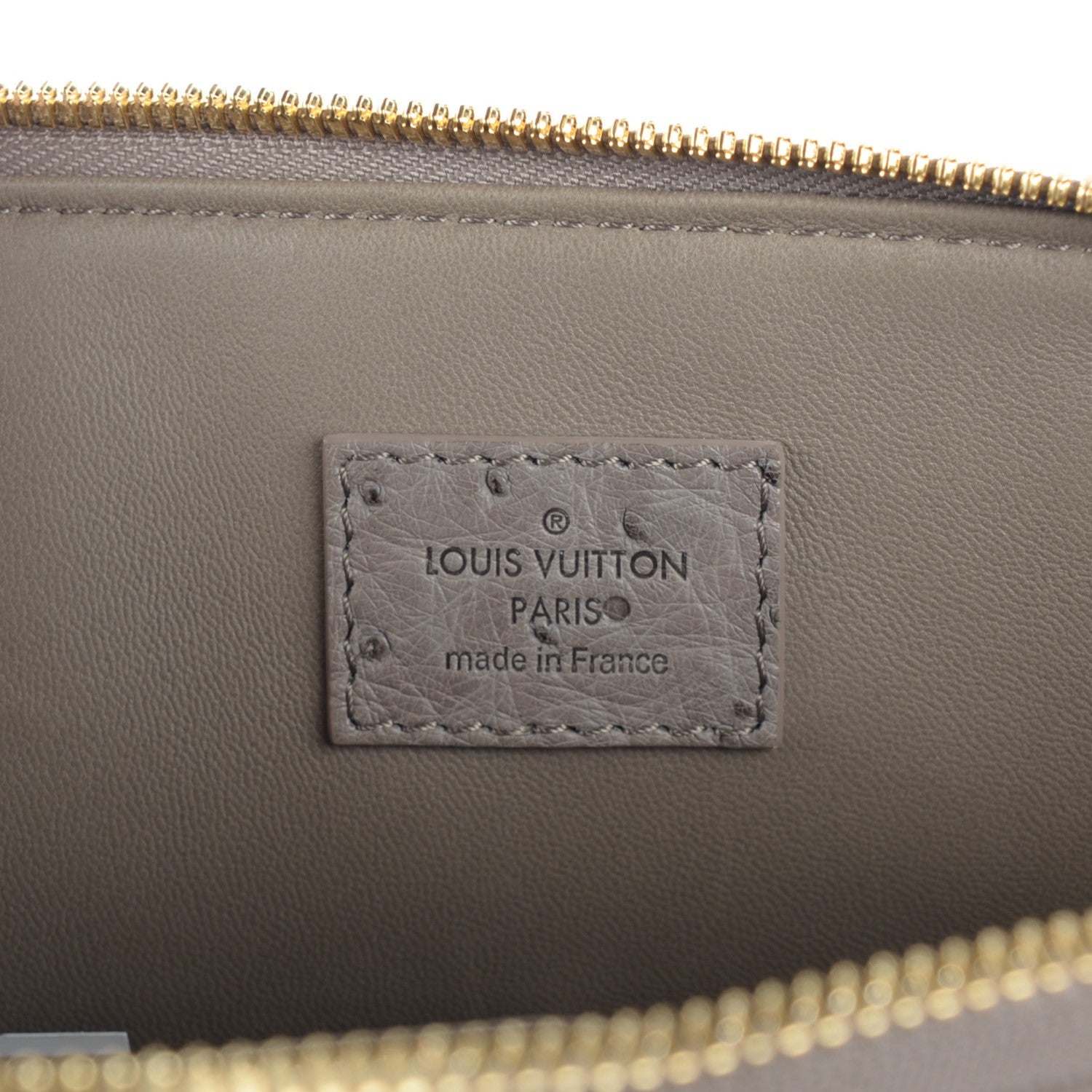 Louis Vuitton Ostrich Alma PM Gris 6 of 7