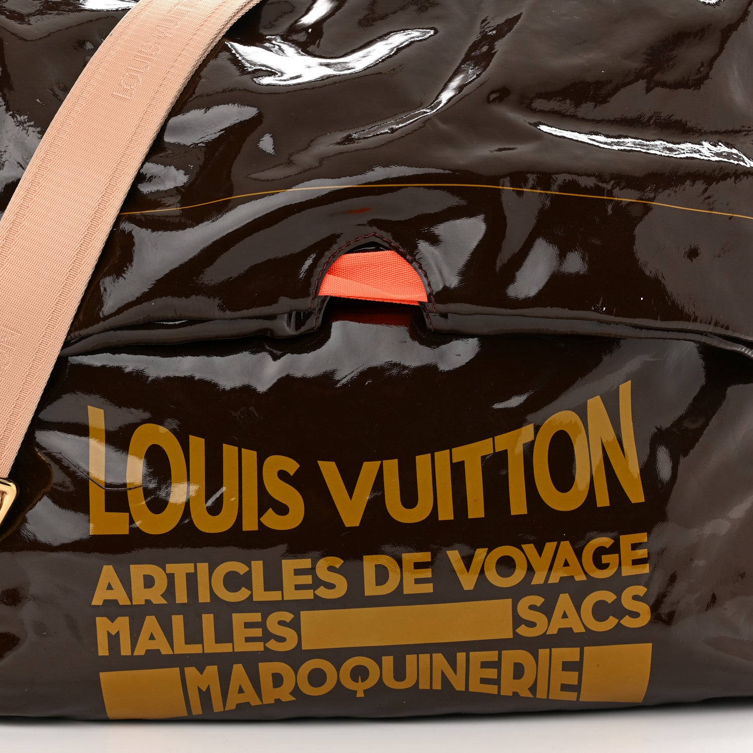Louis Vuitton Patent Lambskin Raindrop Besace Moka 7 of 9