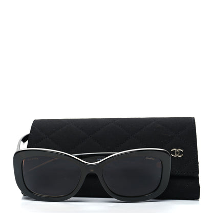 Chanel Acetate Crystal CC Rectangle Sunglasses 5468B Brown 8 of 8