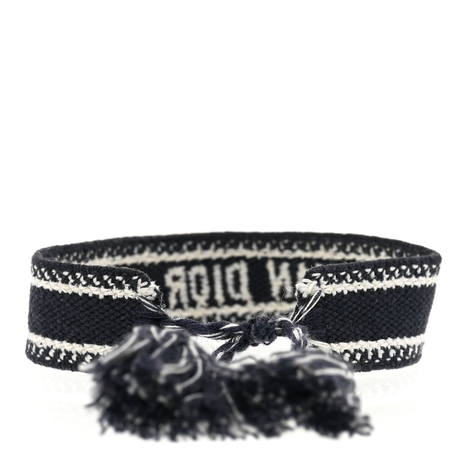 Christian Dior Woven Cotton J'Adior Friendship Bracelet Navy 3 of 3