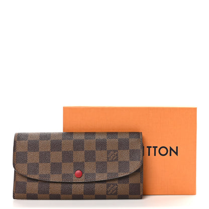 Louis Vuitton Damier Ebene Emilie Wallet Red 10 of 10