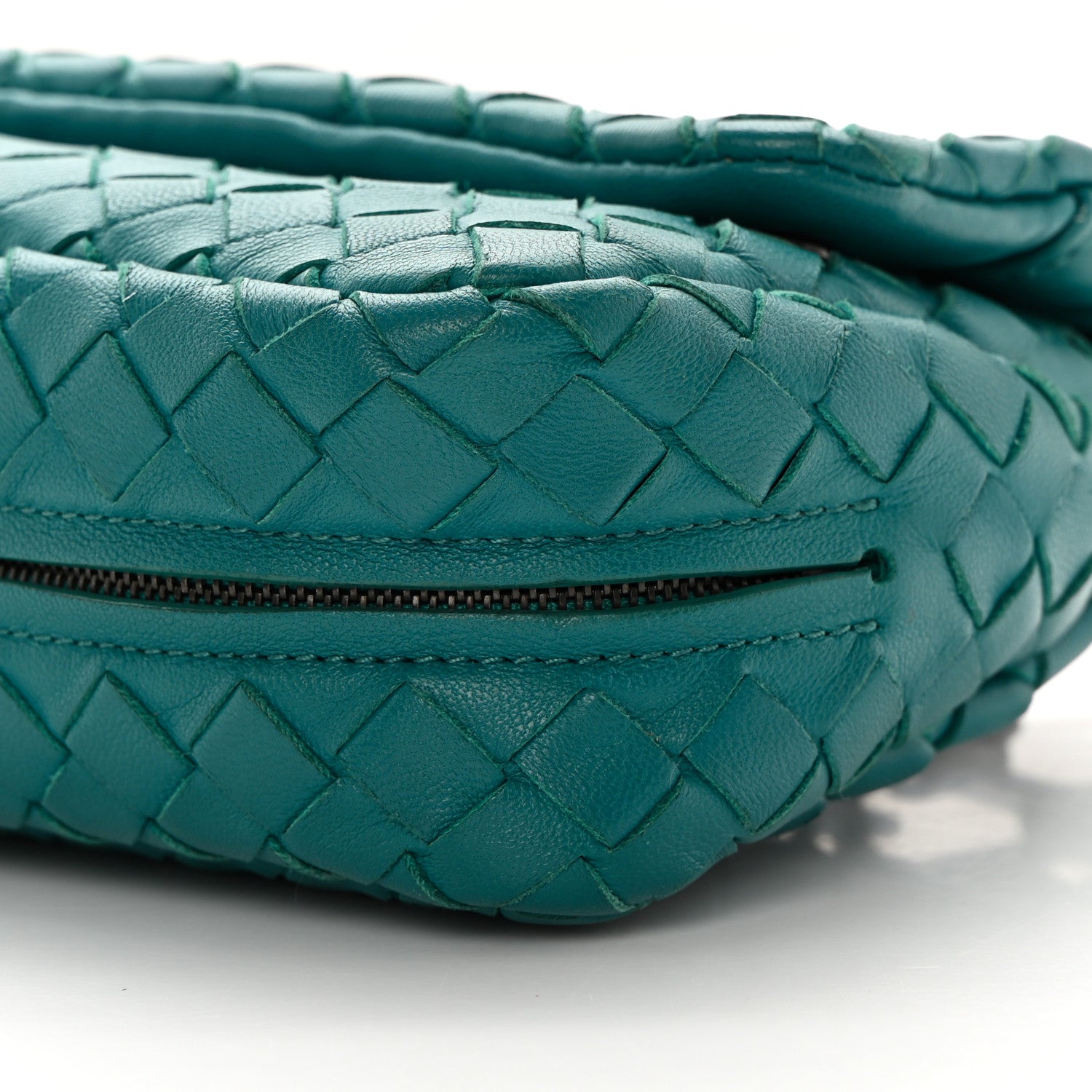 Bottega Veneta Nappa Intrecciato Small Chain Crossbody Teal 12 of 12