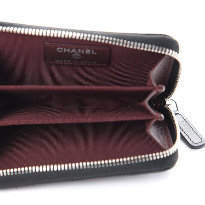 Chanel Lambskin Quilted Zip Coin Purse Black 4 of 8