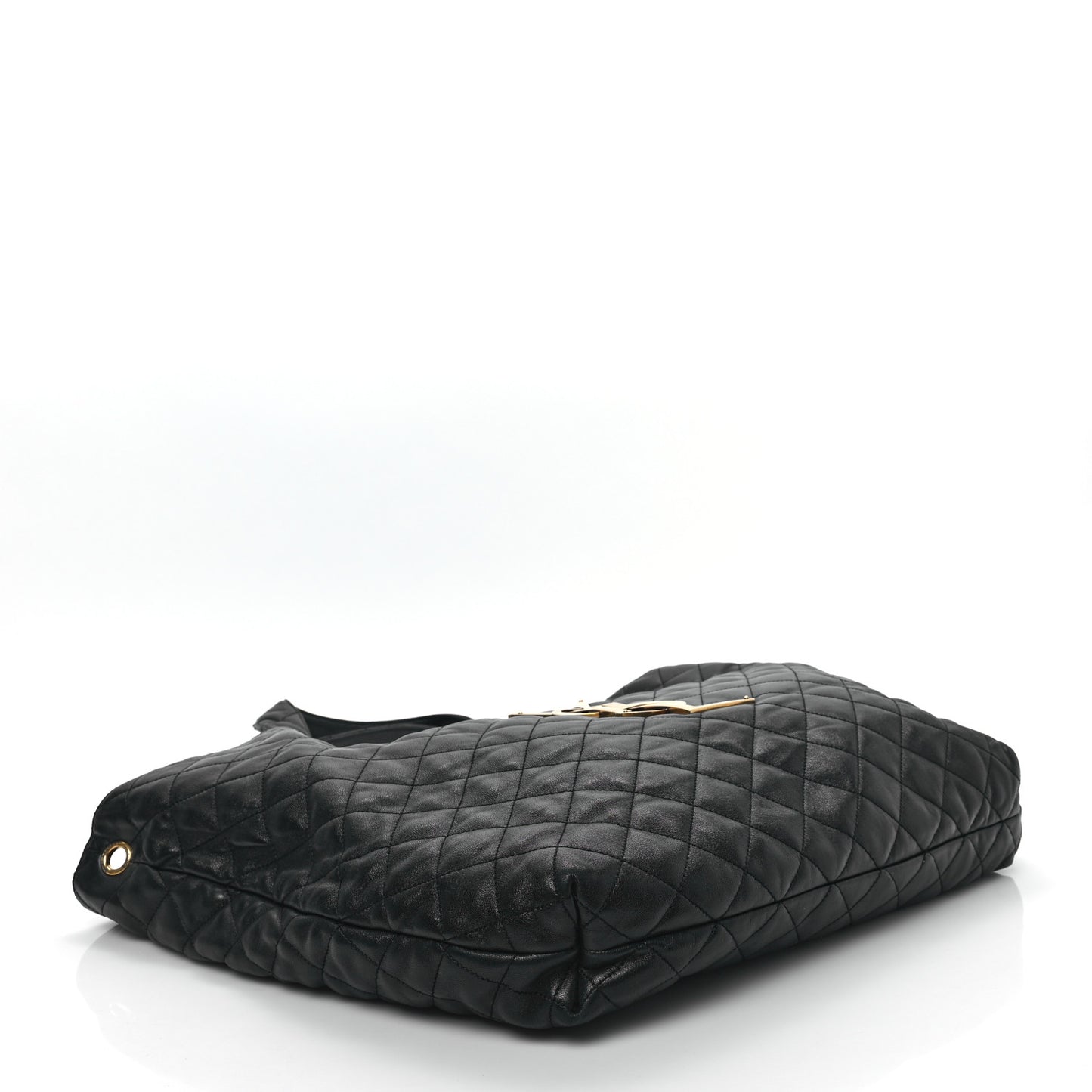 Lambskin Quilted Maxi Icare Shopping Tote Black