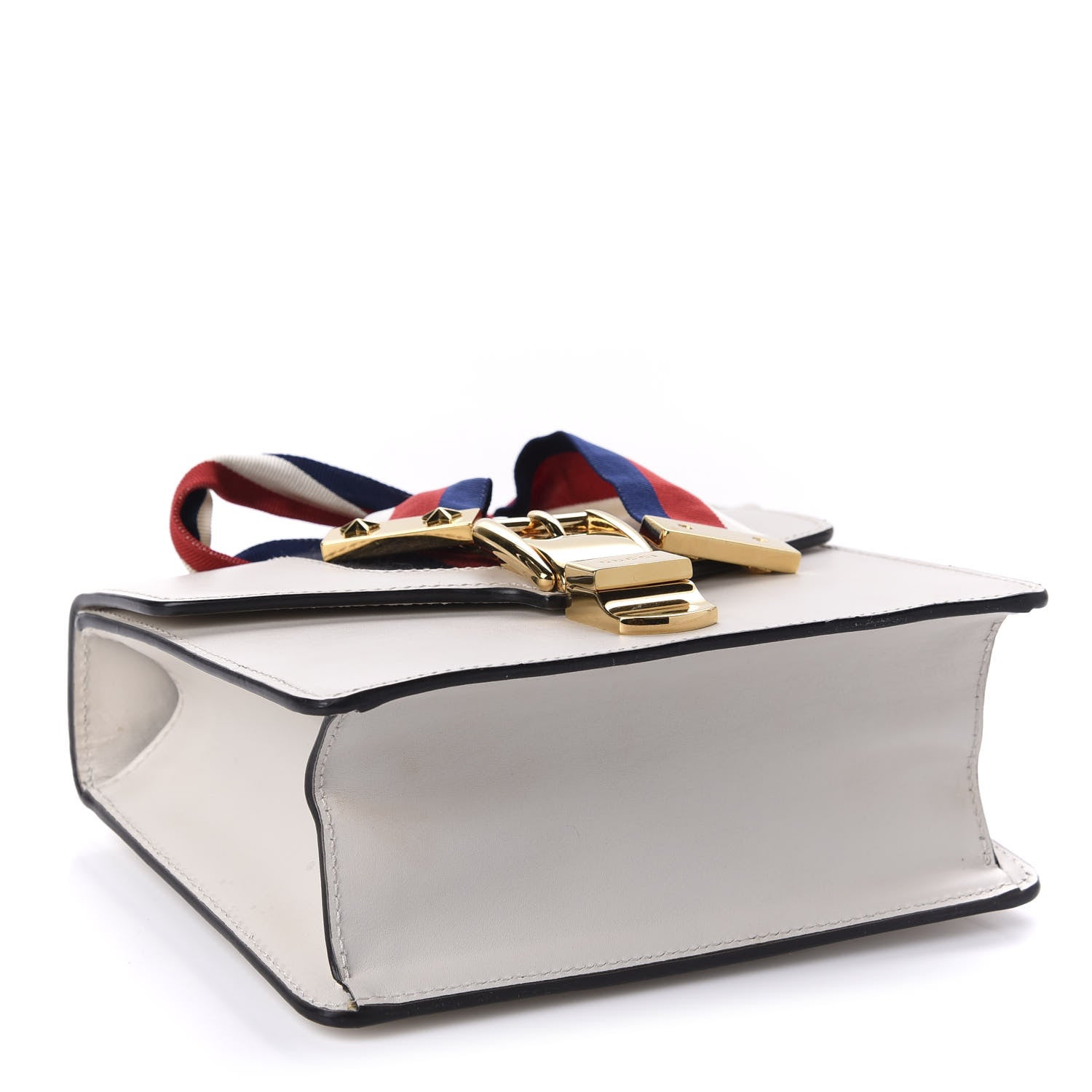 Gucci Calfskin Mini Sylvie Chain Shoulder Bag White 4 of 10