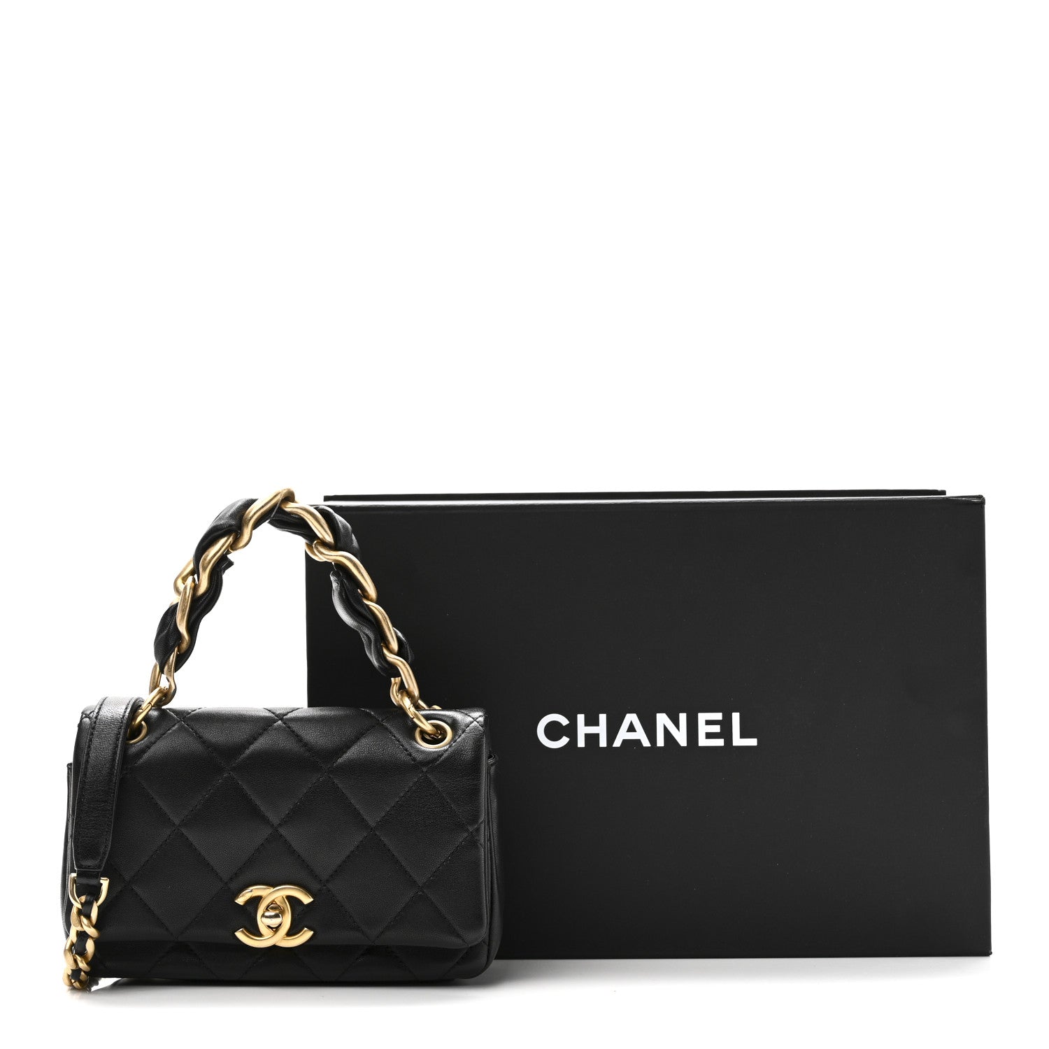 Chanel Shiny Lambskin Small Chain Is More Flap Black 11 of 11