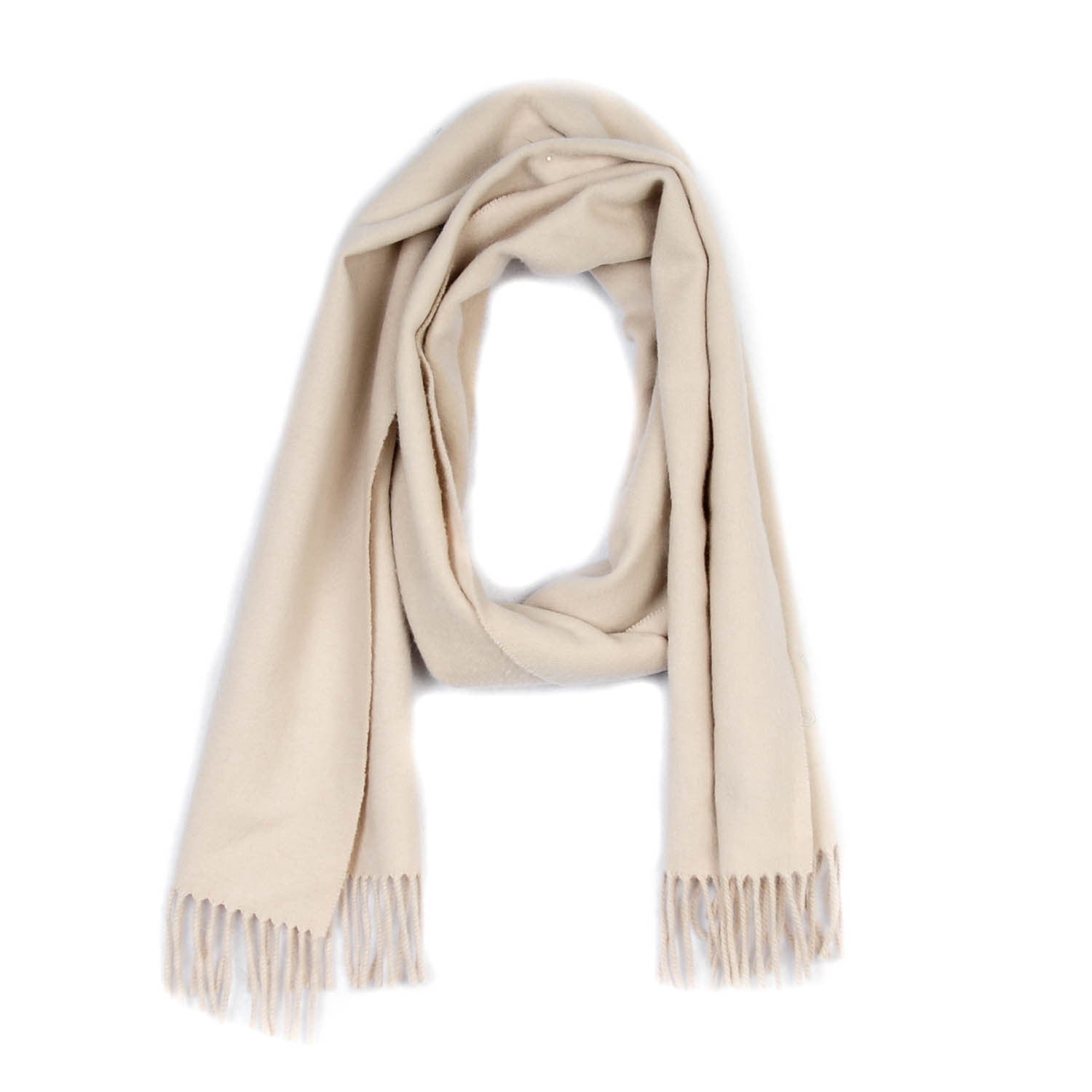 Burberry Cashmere Embroidered Fringe Scarf Ivory 1 of 6