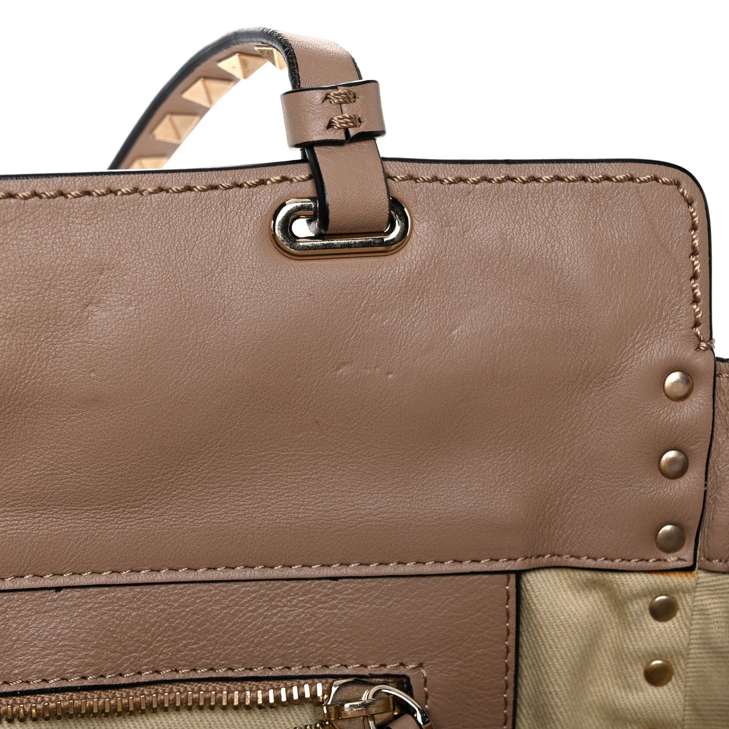 Vitello Medium Rockstud Tote Alpaca