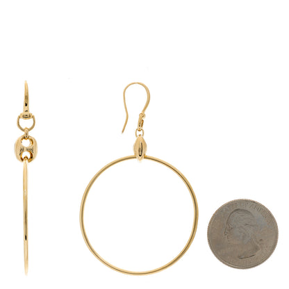 Gucci 18K Yellow Gold Marina Hoop Earrings 2 of 5