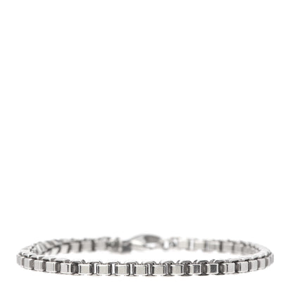 Tiffany Sterling Silver 4mm Venetian Link Bracelet 1 of 6