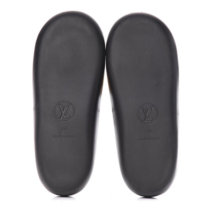 Louis Vuitton Calfskin Monogram Metallic Sunbath Slide Sandals 40 Gold 7 of 12