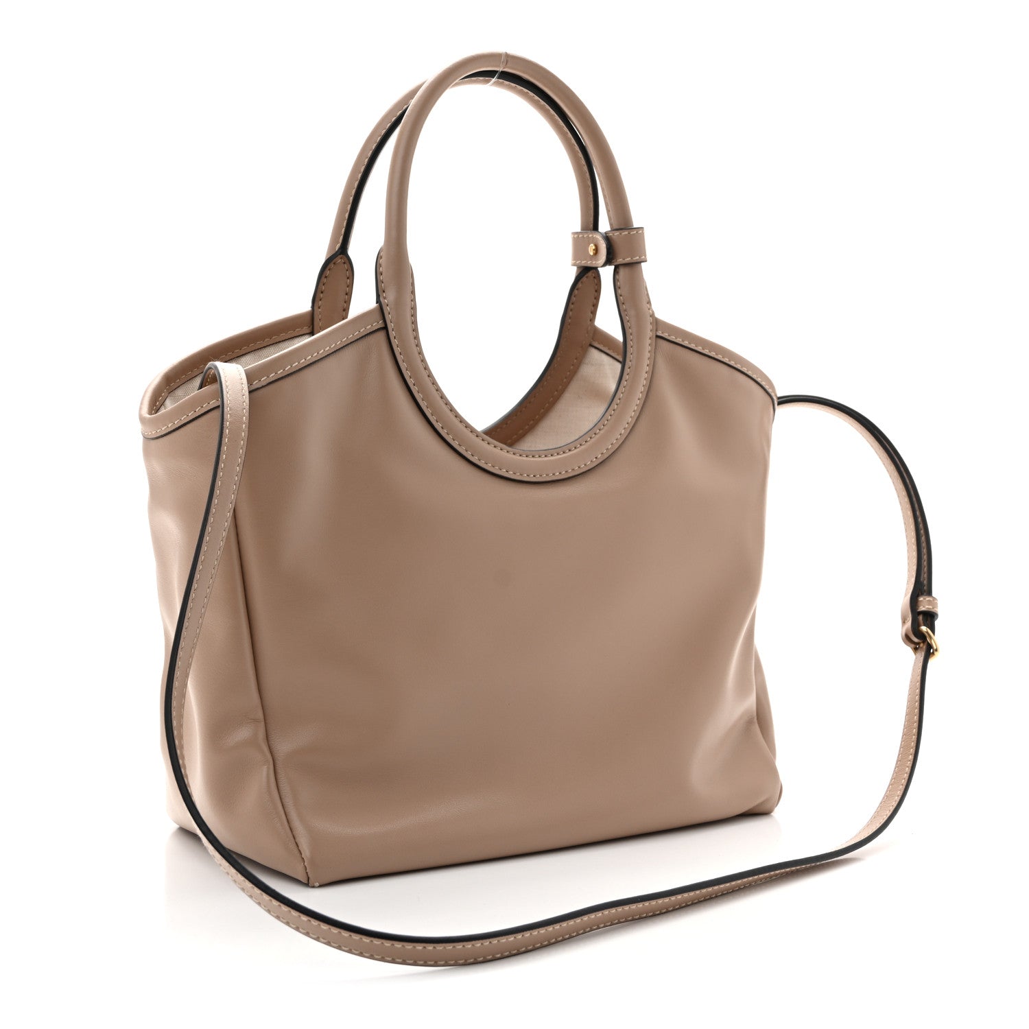 Miu Miu Soft Calf Softy Small Ivy Tote Bag Beige 3 of 9