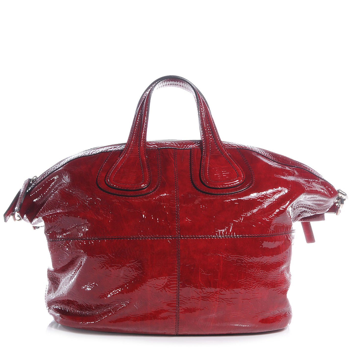 Crinkled Patent Medium Nightingale Red