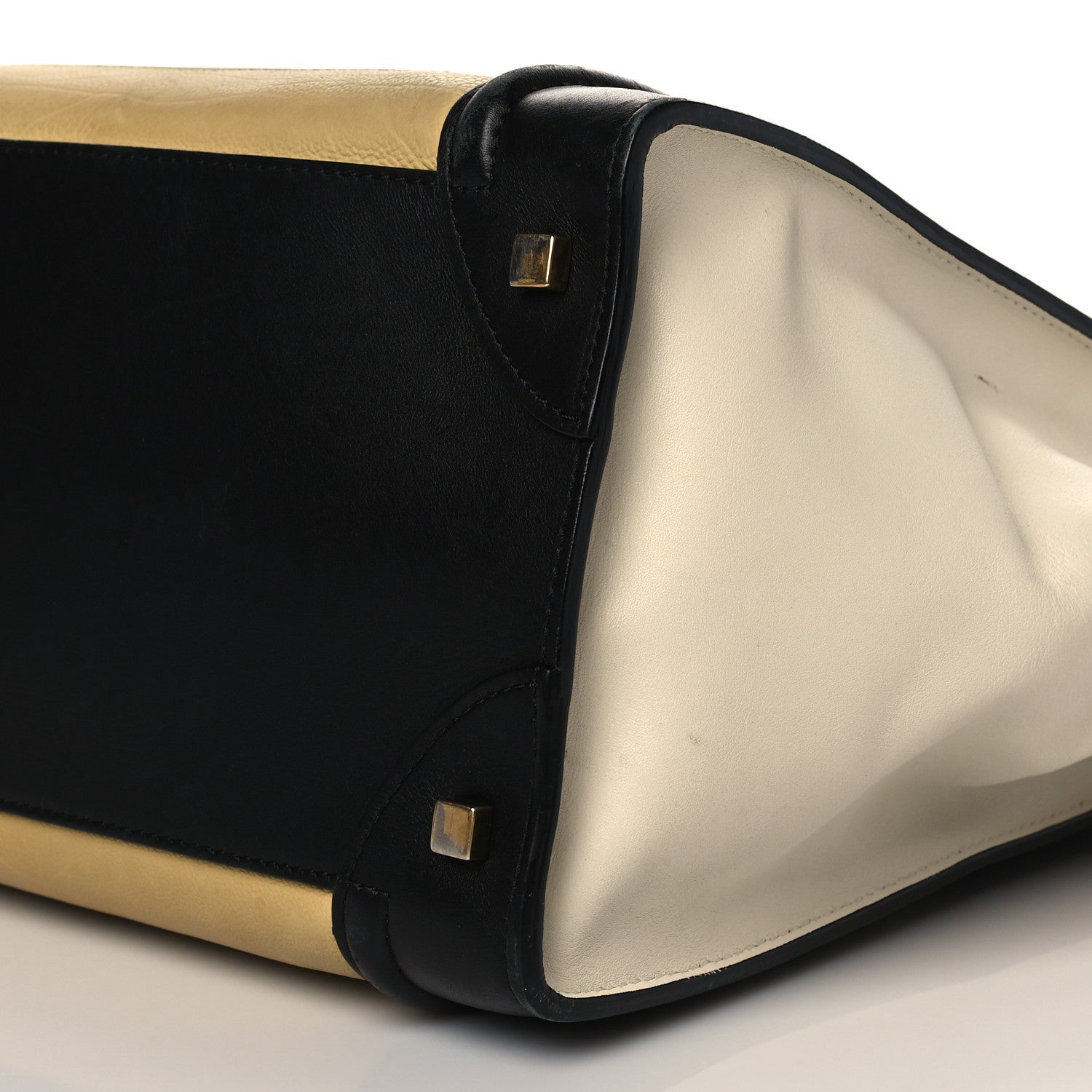 Celine Velluto Calfskin Mini Tri-Color Luggage Vanilla 9 of 13