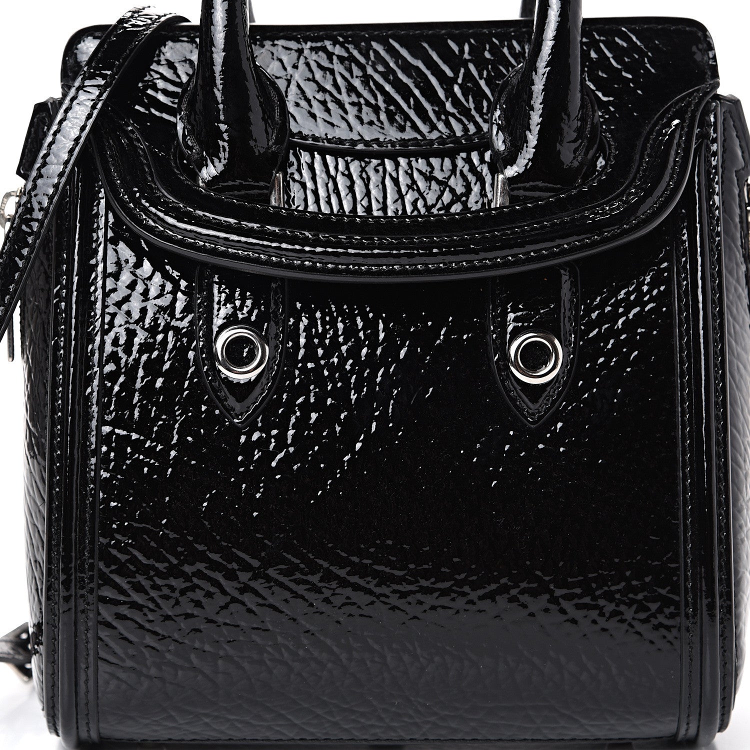 Alexander McQueen Patent Mini Heroine Black 7 of 11