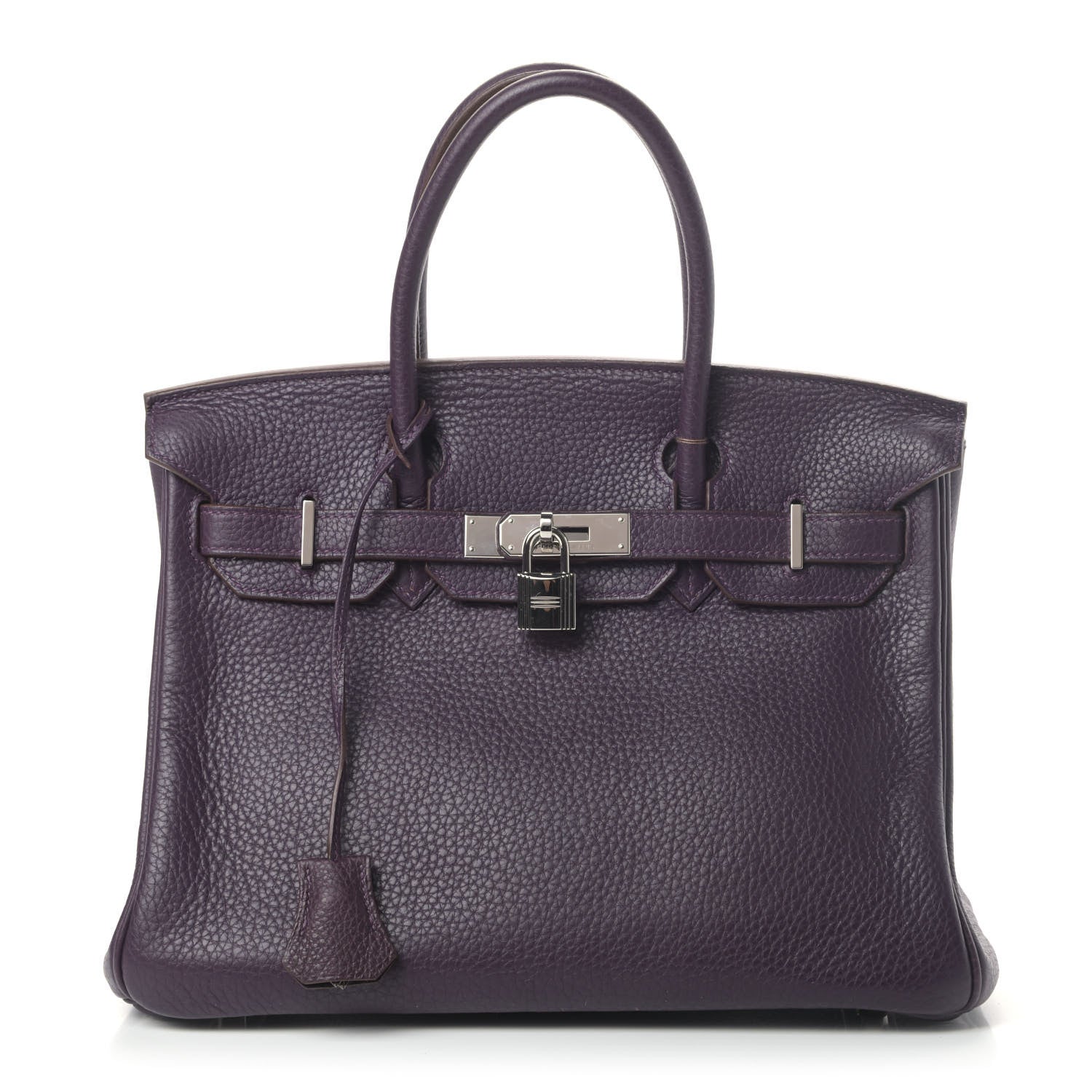 Hermes Taurillon Clemence Birkin 30 Raisin 1 of 9