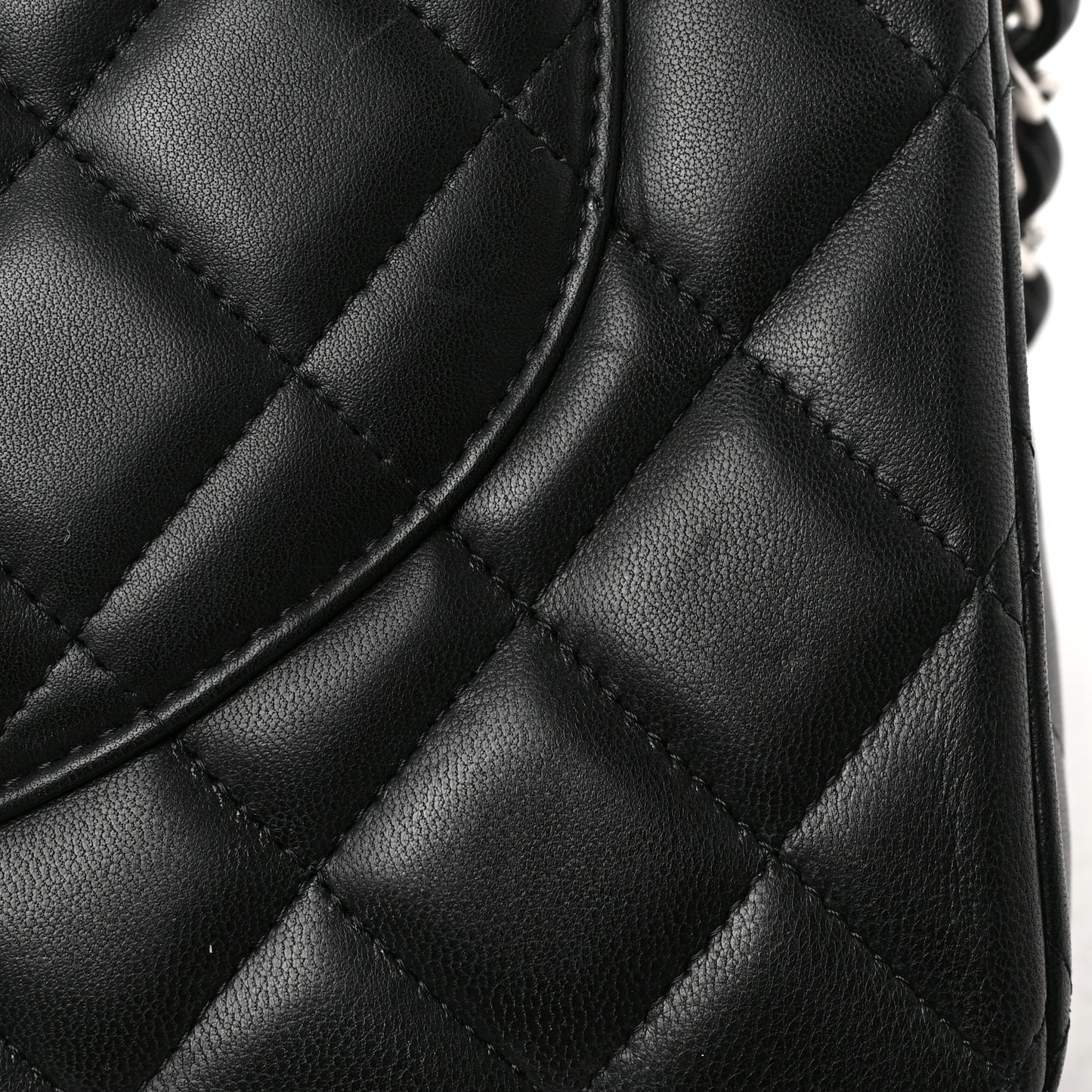 Lambskin Quilted Maxi Single Flap Black