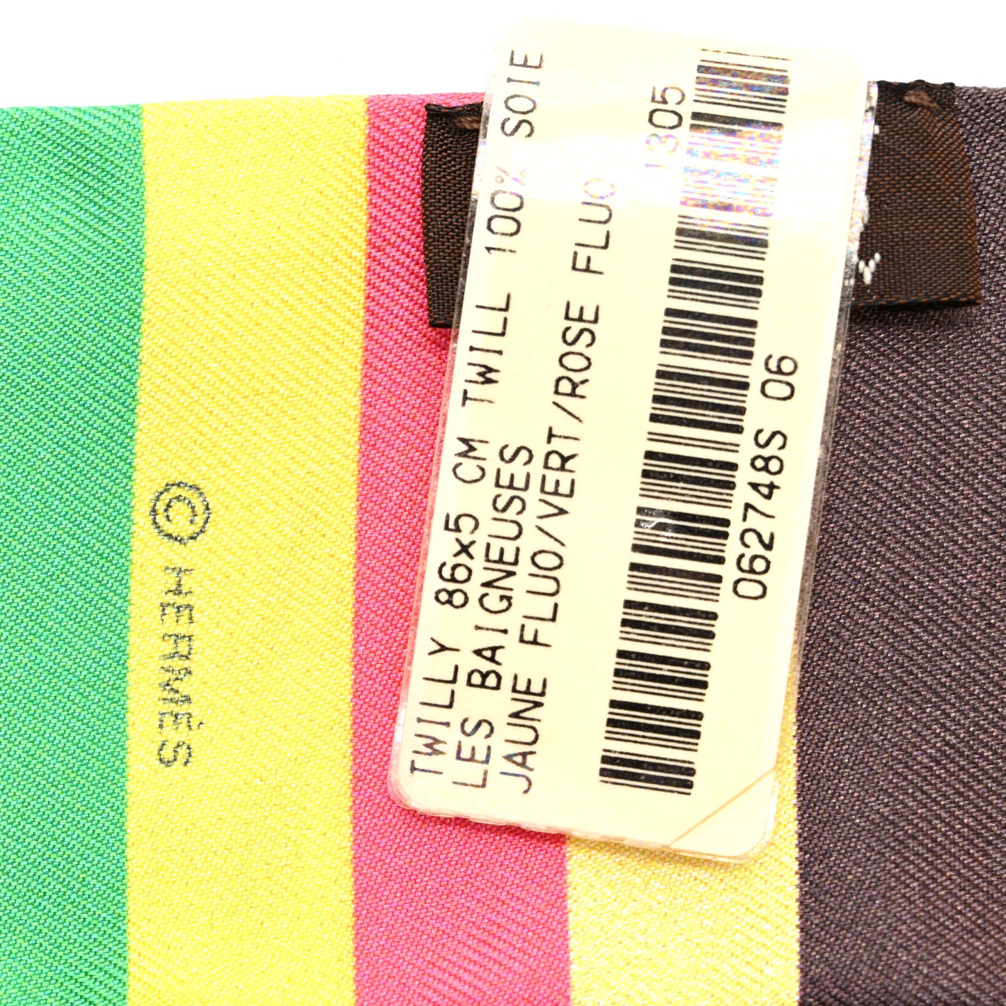 Silk Les Baigneuses Twilly  Juane Fluo Vert Rose Fluo