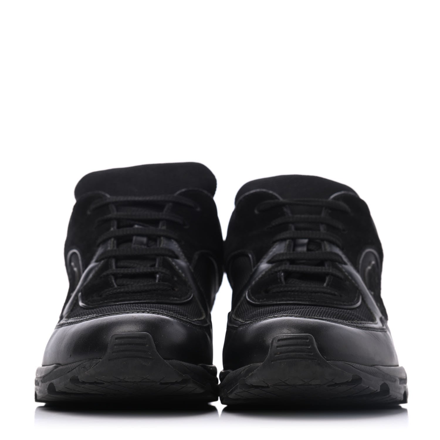 Chanel Toile Suede Calfskin CC Sneakers 39 Black 2 of 23