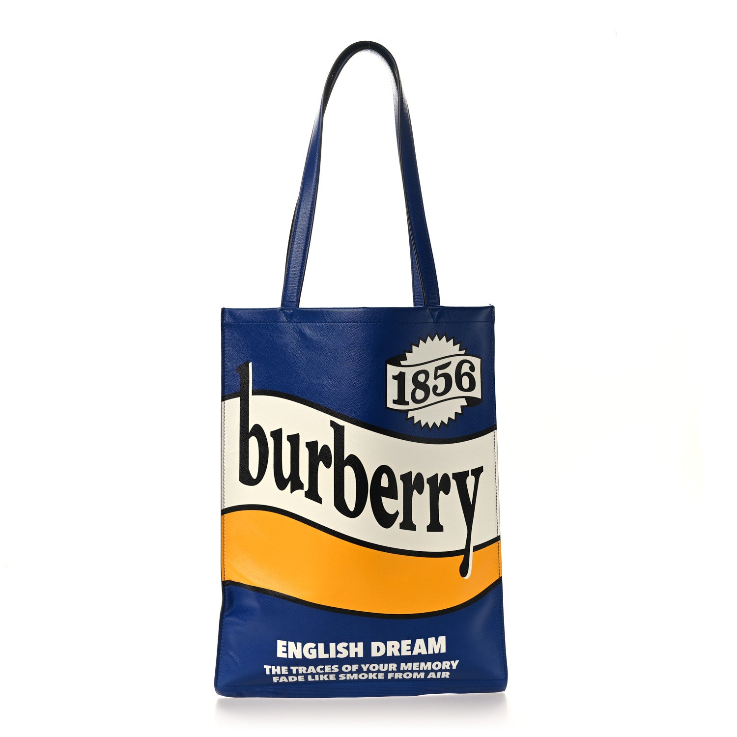 Burberry E-Canvas Slogan Book Tote Blue 1 of 8