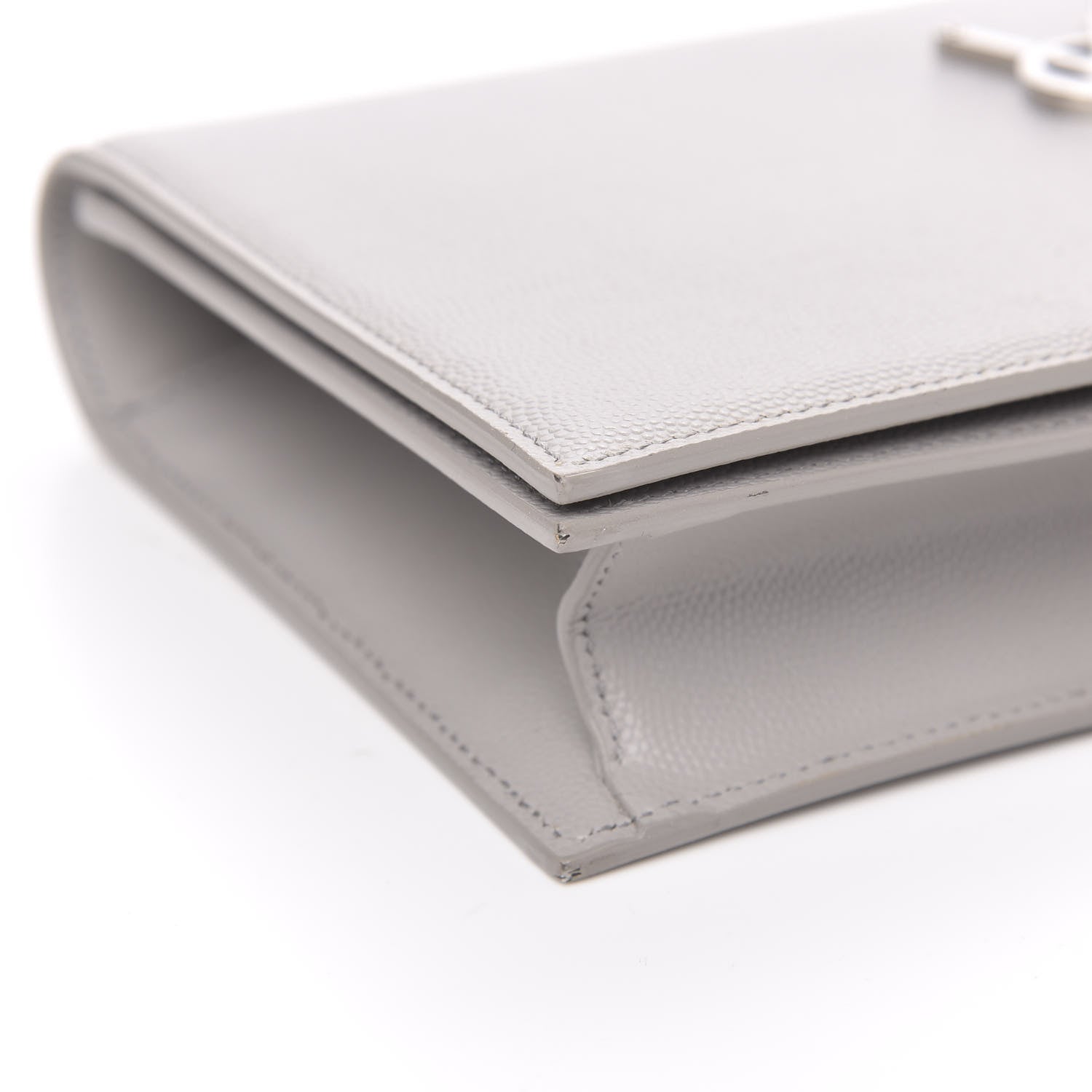 Saint Laurent Grain De Poudre Classic Monogram Kate Clutch Souris 8 of 10