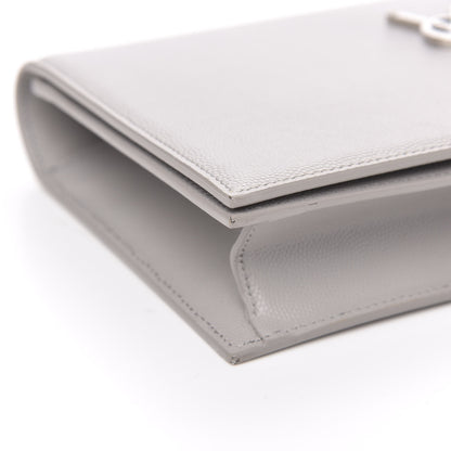 Saint Laurent Grain De Poudre Classic Monogram Kate Clutch Souris 8 of 10