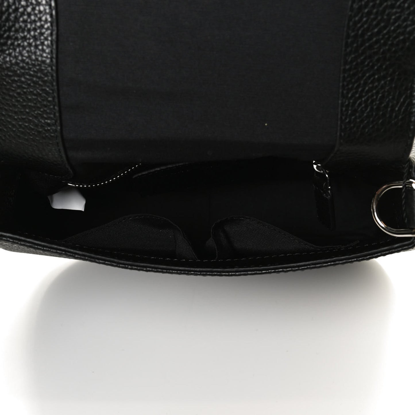 Pebbled Calfskin Recruit Nomad Crossbody Black