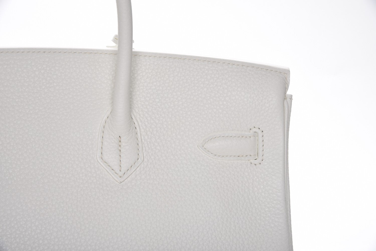 Hermes Taurillon Clemence Birkin 35 White 24 of 27