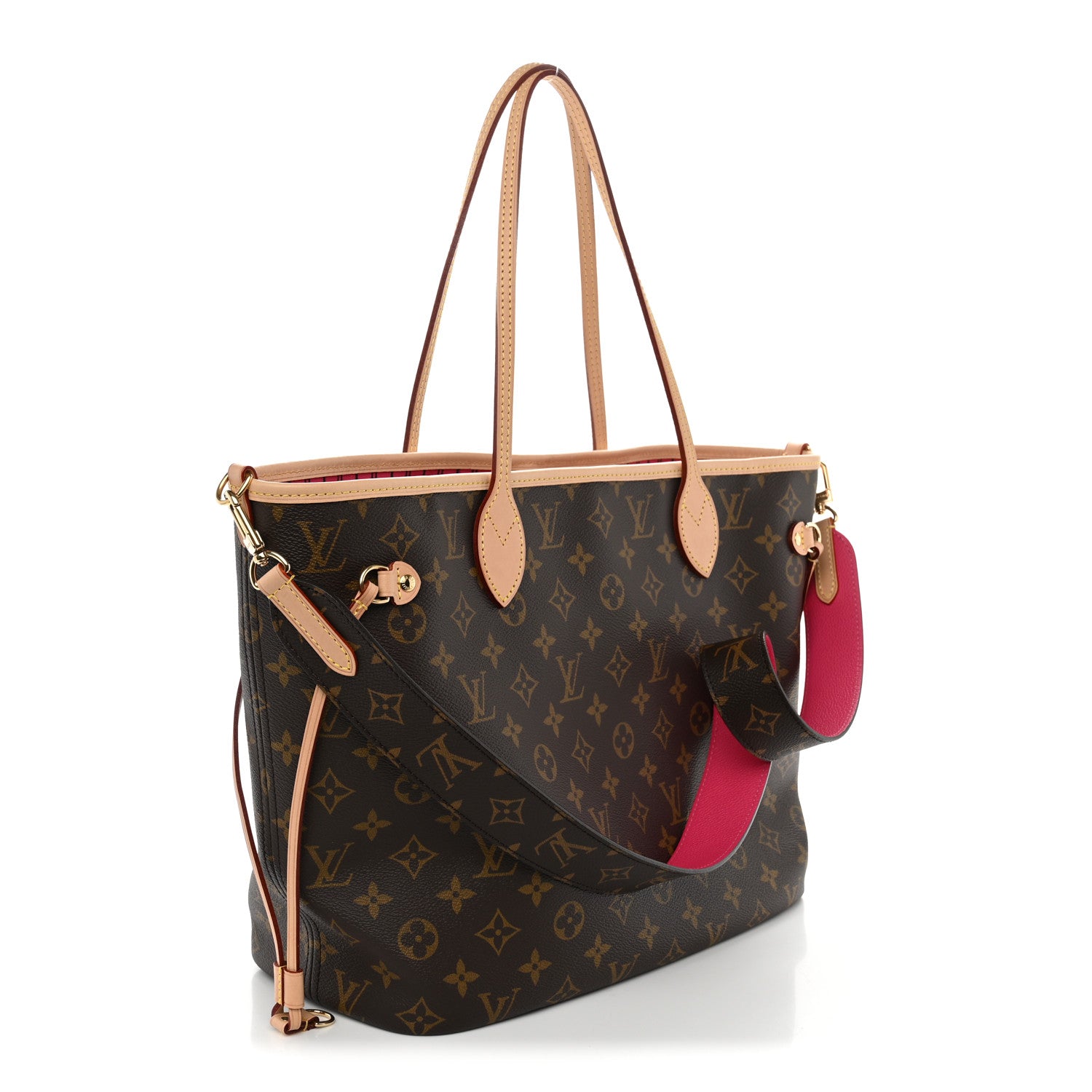 Louis Vuitton Monogram Inside Out Neverfull Bandouliere MM Rose Pondichery 3 of 11