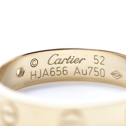 Cartier 18K Yellow Gold Diamond 4mm LOVE Wedding Band Ring 52 6 4 of 4
