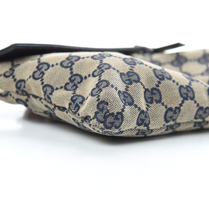 Gucci GG Monogram Web Double Pocket Belt Bag Navy 11 of 12